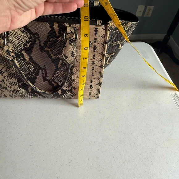 Coach Snake Print Satchel - Three Compartments EUC - Picture 13 of 16